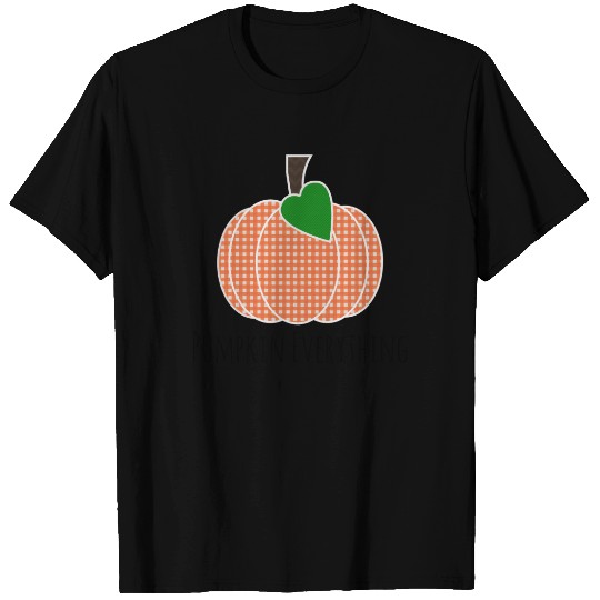 Pumpkin Everything Orange Gingham Pumpkin T-shirt