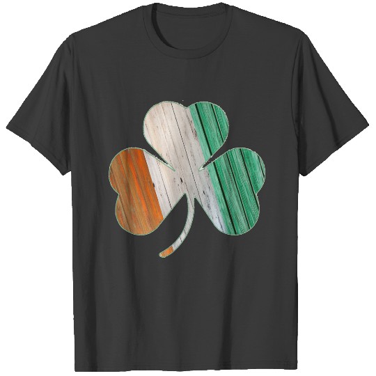 Men's Distressed Irish Flag Shamrock Ringer T-shirt