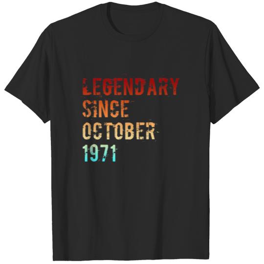 Legendary Since Bday October 1970 50Th Birthday T-shirt