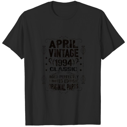 28Th Birthday April 1994 Aries Taurus Zodiac Vinta T-shirt