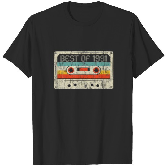 31St Birthday Gifts Best Of 1991 Cassette Tape 31 T-shirt