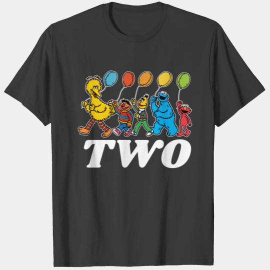 Sesame Street Pals | 2nd Birthday Balloons Baby T- Baby T-shirt