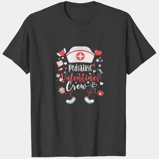 Pediatric Valentines Nurse Crew Family Group Nursi T-shirt
