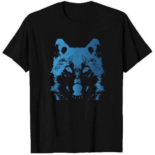 Illustration Ice Blue Wolf T-shirt