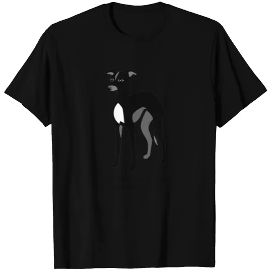Black Italian Greyhound Custom Text T-shirt