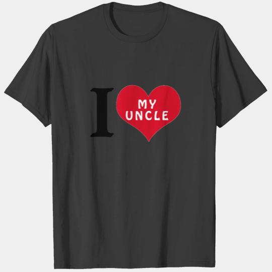 I Love My Uncle Red Heart Cute Unisex T-shirt