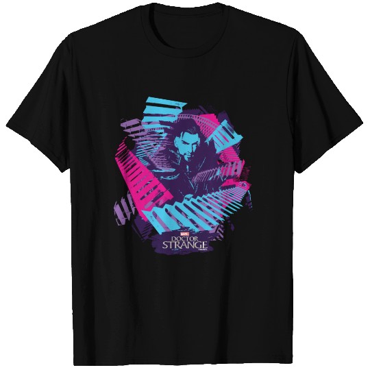 Doctor Strange Painted Stairs Silhouette Graphic T-shirt