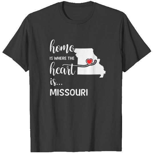 Missouri home is where the heart is plus size T-shirt