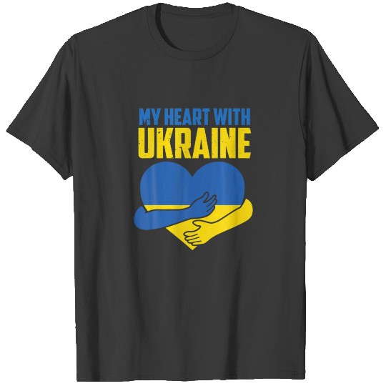 My Heart With Ukraine I Stand With Ukraine Akraini T-shirt