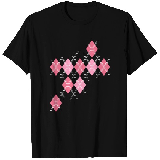 Pink Skull Argyle T-shirt