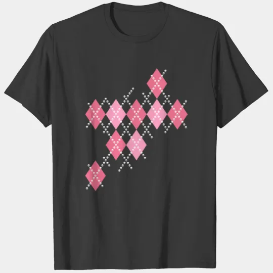 Pink Skull Argyle T-shirt