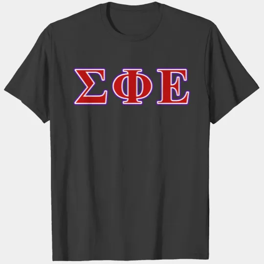 Sigma Phi Epsilon Purple and Red Letters T-shirt