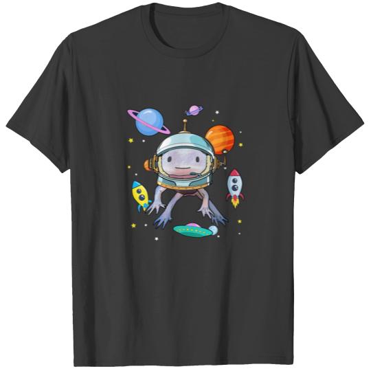 Discover Space Axolotl Kids Salamander Mexican Walking Fish T-shirt