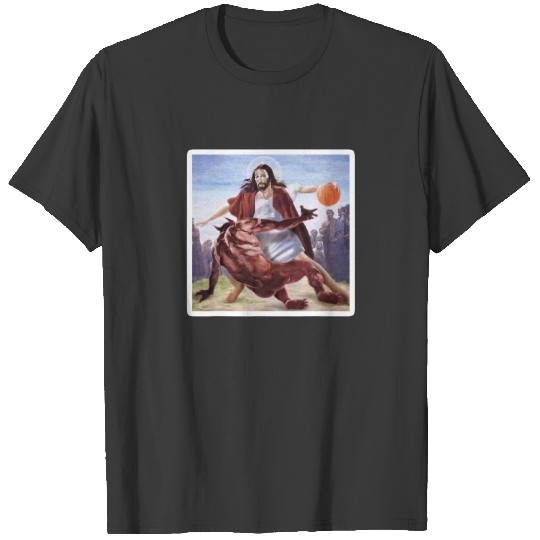 Discover Jesus Crossing Up Satan Basketball T-shirt