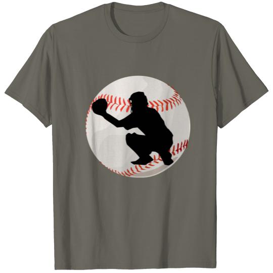 Discover Baseball Catcher Silhouette T-shirt