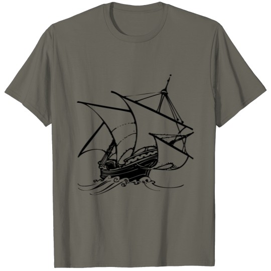 Discover Pirate ship icon pirate pirate caribbean T-shirt