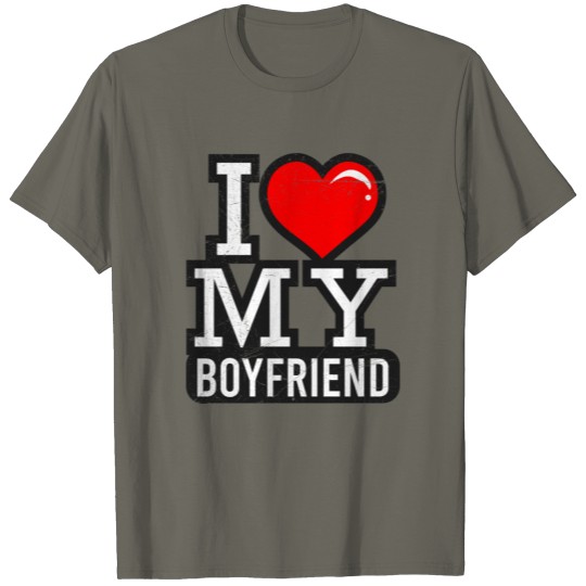 Discover Couples I love my boyfriend Matching Gift Idea T-shirt