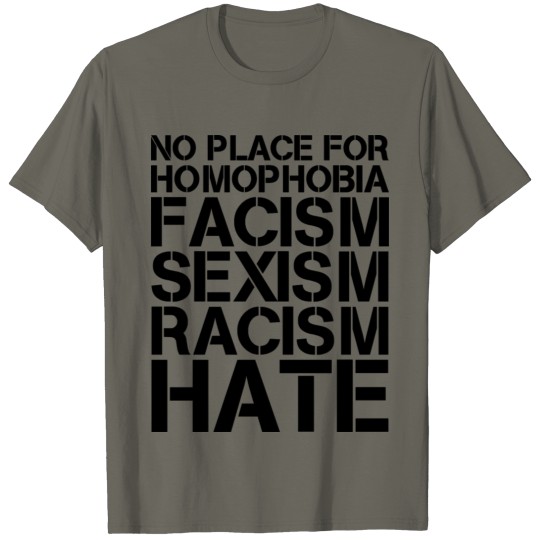 Discover Facism racism hate tolerance human rights T-shirt