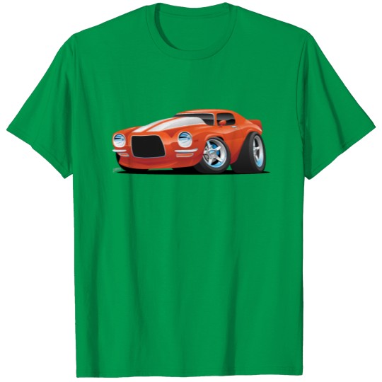Classic Seventies Muscle Car Cartoon T-shirt