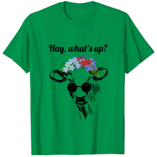 Discover Hay whats up - Hippie Cow Design T-shirt