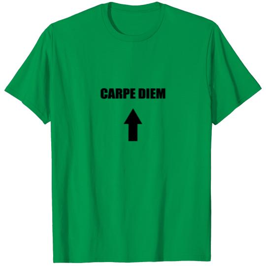 Discover Carpe Diem Pointing sign T-shirt