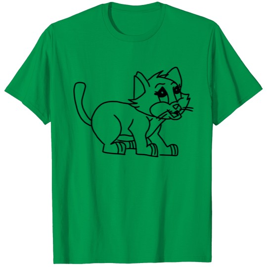 Discover comic cat drawing T-shirt