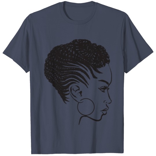 Discover Black Woman Braids Dreads Nubian Princess Queen T-shirt