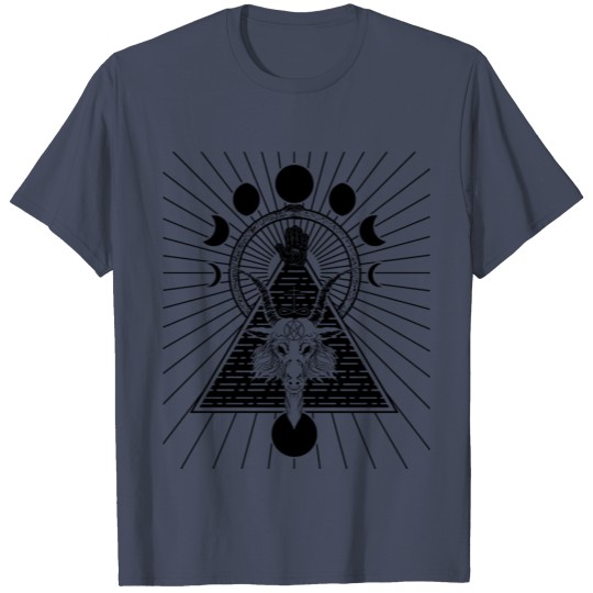 Discover bull pyramid hand symbol devil 666 T-shirt