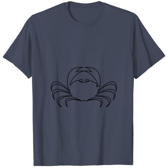 Cute Crab Fishing Seafood Ocean Animal Zodiac Gift T-shirt