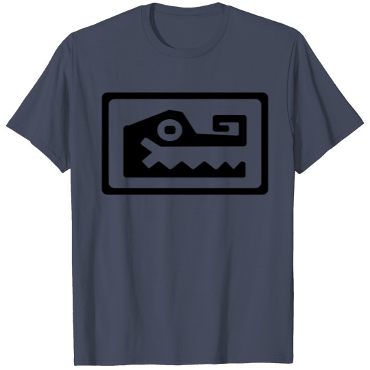 Discover Aztec Cipactli Alligator Motif T-shirt