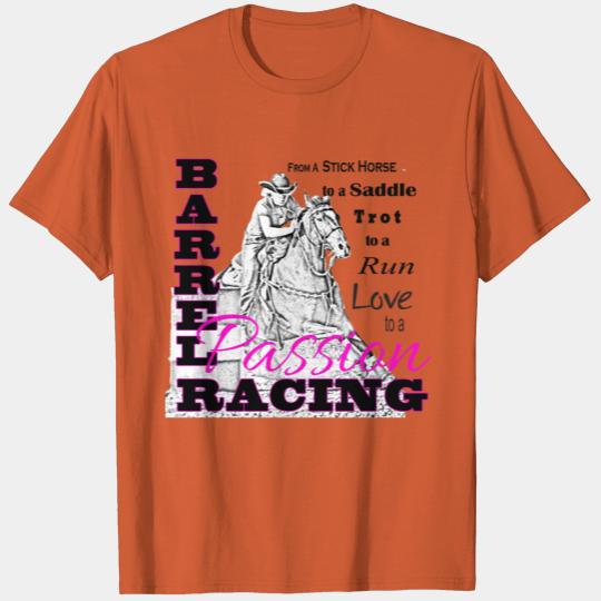 Discover Barrel Racing Passion pink T-shirt
