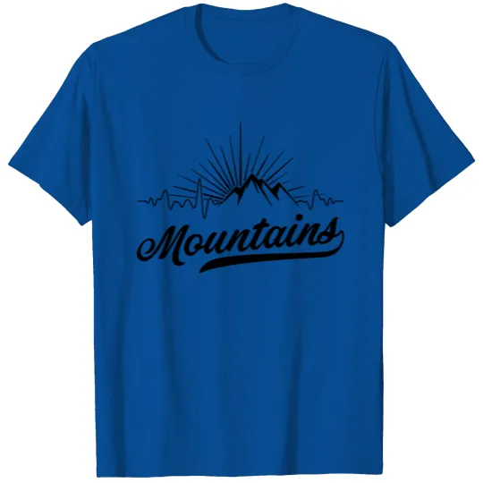 Discover Mountains hiking mountaineering climbing T-shirt