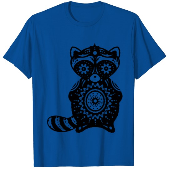 Discover A raccoon in the style of Sugar Skulls T-shirt