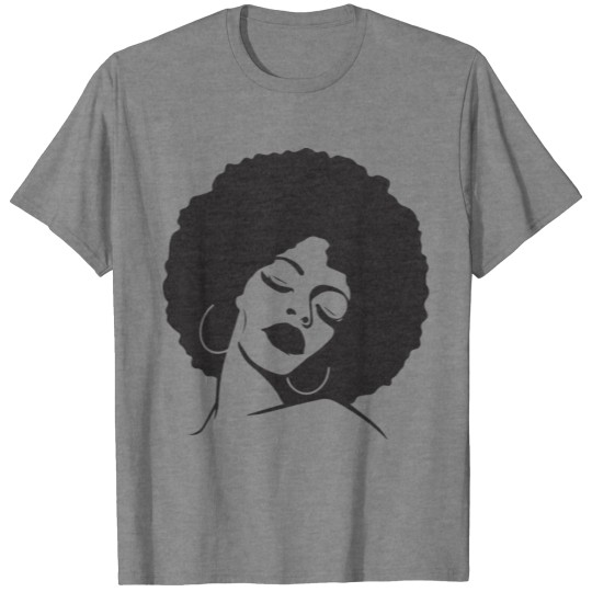 Discover African Woman Afro Black Natural Hair Confident T-shirt