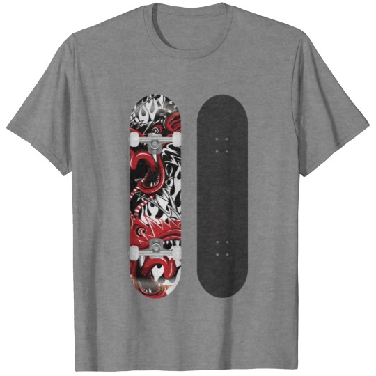 Discover skateboard illustration T-shirt