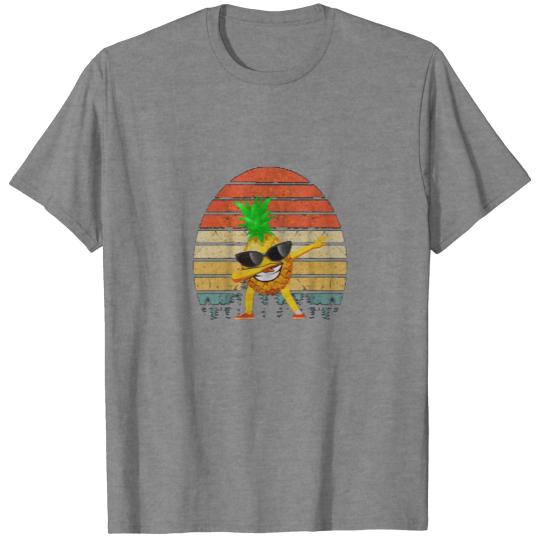 Vintage Dabbing Sunglasses Smile Pineapple Gift T-shirt
