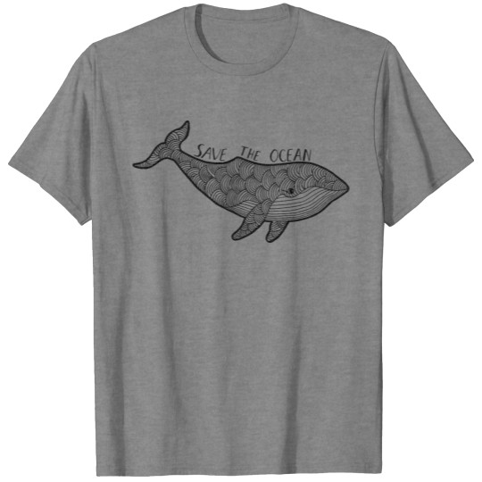 whale - save the oceans T-shirt