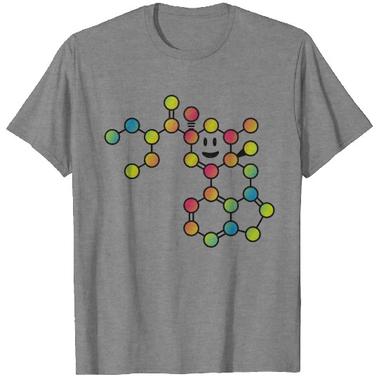 Discover LSD Molecule Chemistry Colorful Trippy Rainbow T-shirt