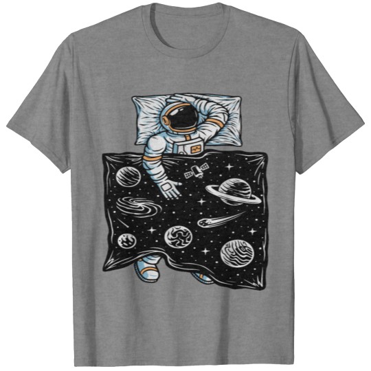 Discover Astronaut sleeping in the universe T-shirt