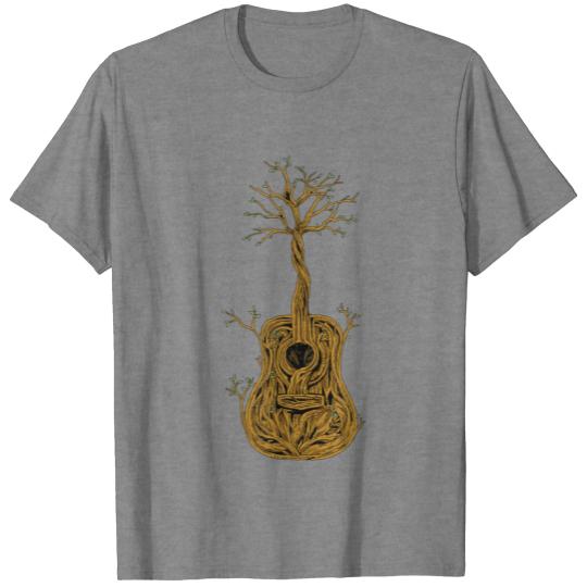 Discover Acoustic Guitar Tree of Life Guitar Player T-shirt