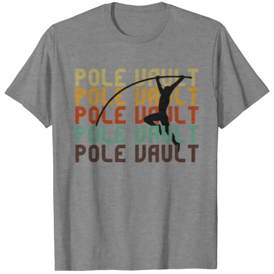 Discover Pole Vault Vintage Retro Colors Pole Vaulting T-shirt