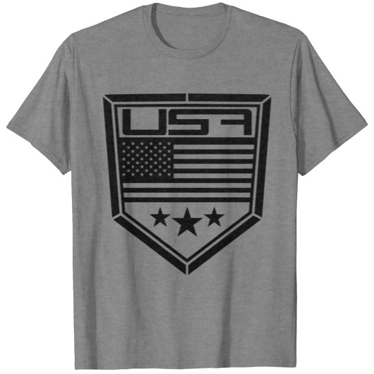 Discover usa america united states text shield emblem form T-shirt