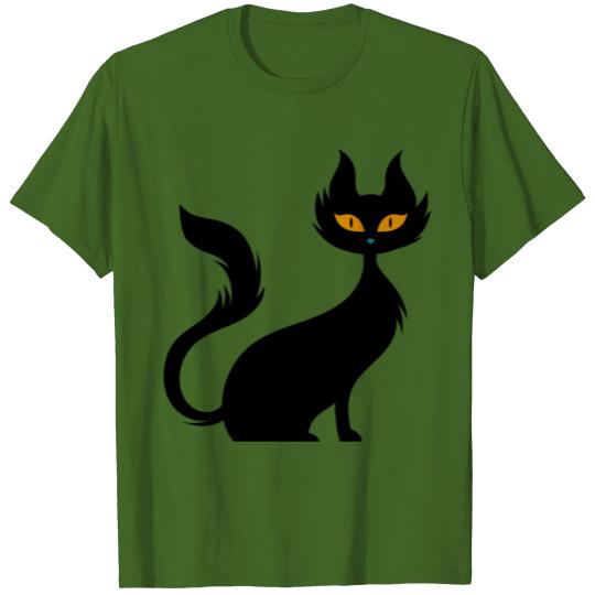 Discover Mysterious Black Cat. Yulic Desing T-shirt
