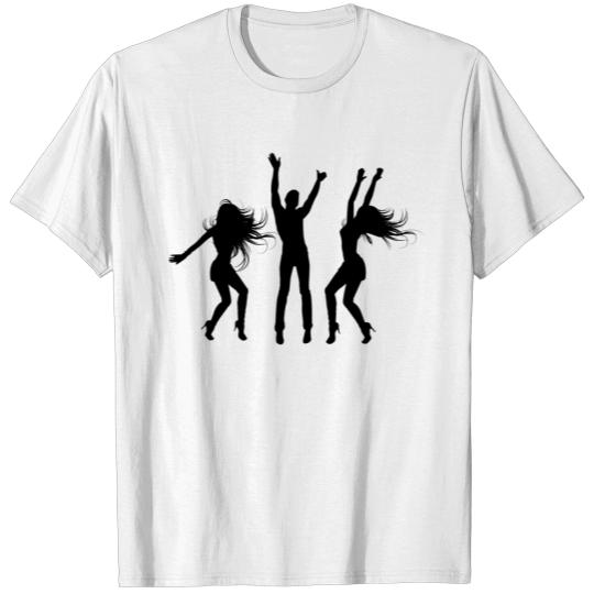 Stylish music pop girls abstract art T-shirt