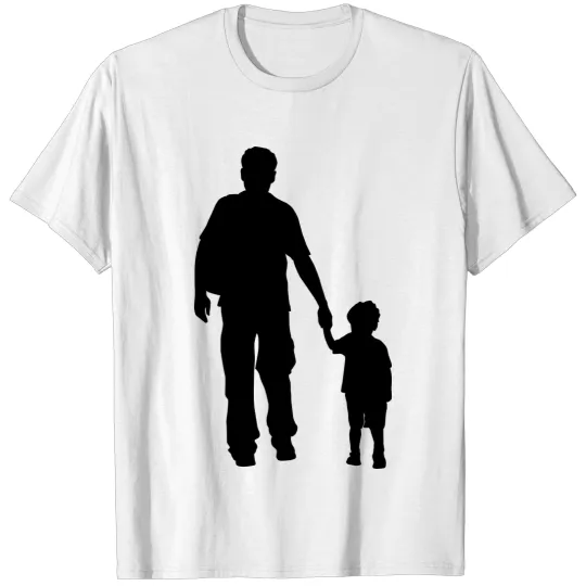 Discover walking dad and son silhouettes T-shirt