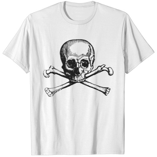 Discover Skull and bones pirateSkull and bones Pirate flag T-shirt