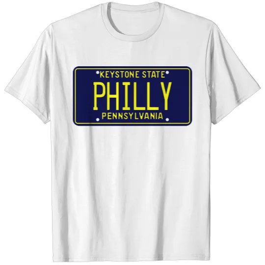 Discover Philly Pennsylvania Retro License Plate T-shirt