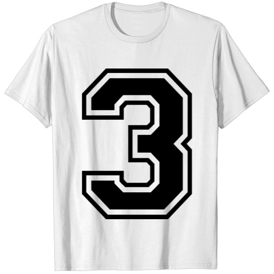 Discover Number 3 three college style counting gift T-shirt