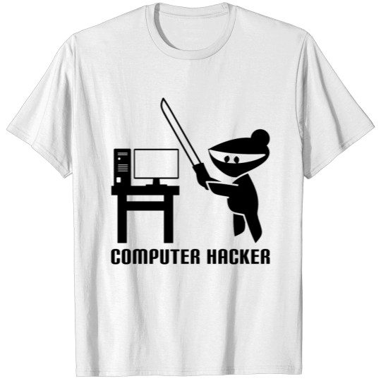 Discover Computer Hacker Ninja Style - non-used Look T-shirt