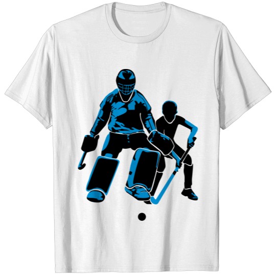 Discover Field Hockey Goalie vs. Player T-shirt